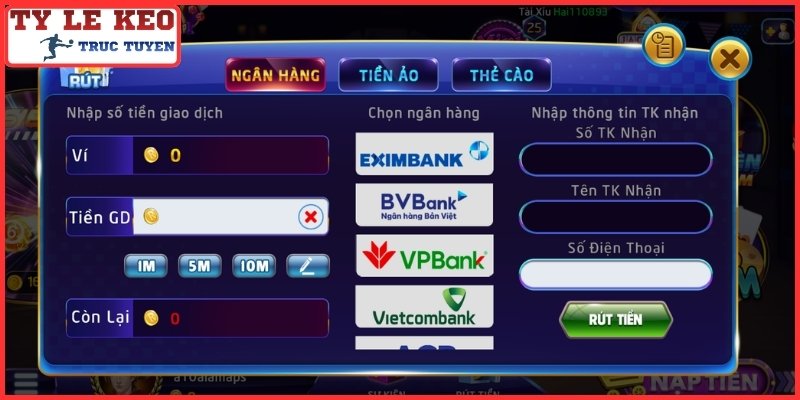 Phương thức nạp rút tiền Rikvip siêu tốc 